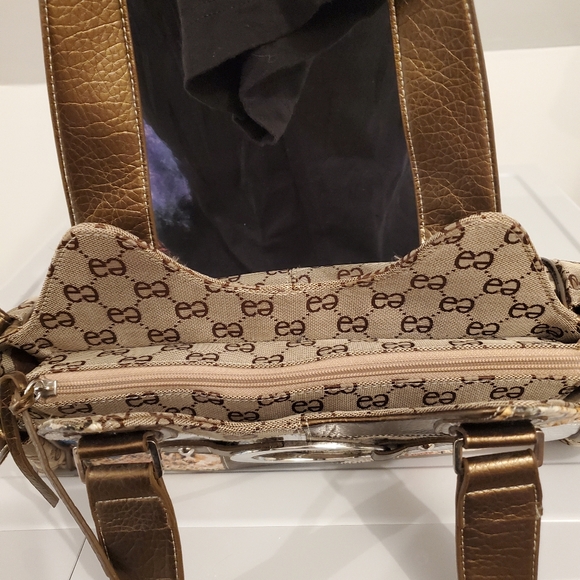 d-fusion Y2K Animal Print Patch Work Shoulder Purse - Picture 6 of 8